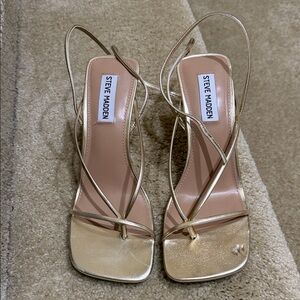 Steve Madden Metallic Gold Strappy Heels